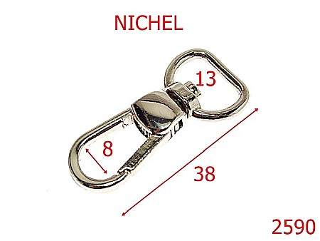Carabine poseta - 2590/CARABINA-13-mm---nichel---5E5--