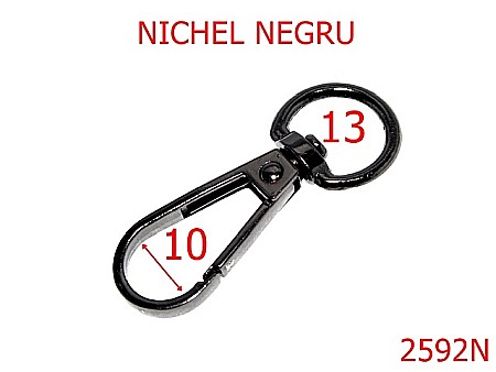Carabine poseta - 2592N/CARABINA-13-mm---nichel negru--5D7-5E8--