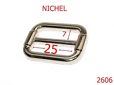 Catarame cu reglaj - 2606/CATARAMA REGLAJ-25-mm---nichel-1B8-1C8---