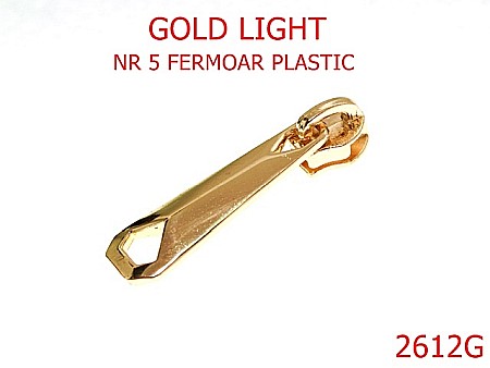 Cursori fermoar plastic - 2612G/CURSOR FERMOAR PLASTIC-NR 5-----gold light---2D2--