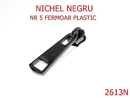 Cursori fermoar plastic - 2613N/CURSOR FERMOAR PLASTIC-NR 5-----nichel negru---2F2--