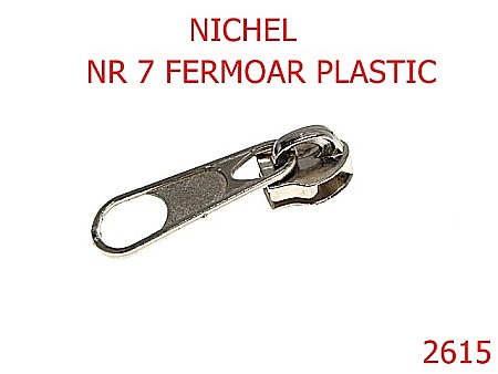 Cursori fermoar plastic - 2615/CURSOR FERMOAR PLASTIC -No7-----nichel---2G4--