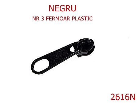 Cursori fermoar plastic - 2616N/CURSOR FERMOAR PLASTIC -NR 3-----nichel negru---2G3--