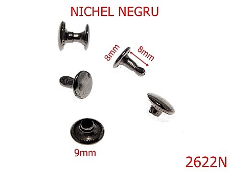 Capse rapide - 2622N/CAPSA RAPIDA-9-mm---nichel negru-16C5----