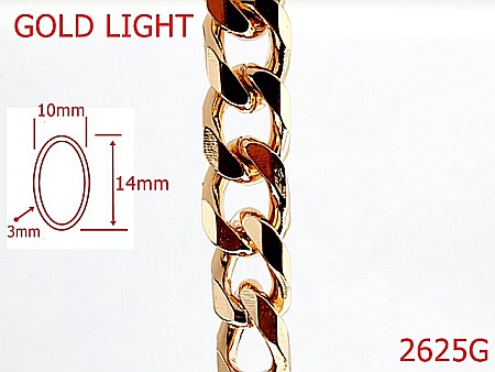 Lant poseta otel - 2625G/LANT-10X14-mm-3-gold light---7I2-7K4-