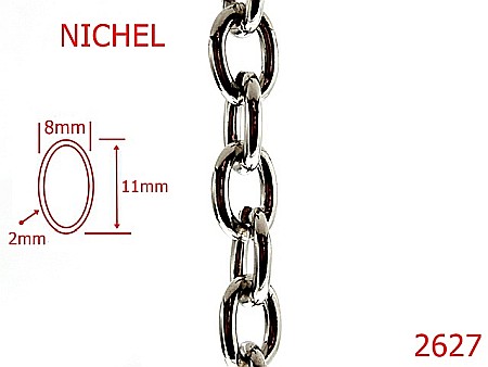 Lant poseta otel - 2627/LANT-8X11-mm-2-nichel---7I2--