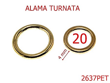PET - 2637PET/INEL ROTUND-HARNASAMENT-20-mm-4-alama lustruita-----