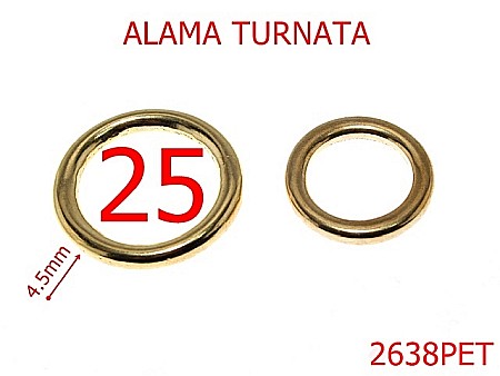 PET - 2638PET/INEL ROTUND-HARNASAMENT-25-mm-4.5-alama lustruita-AO21----