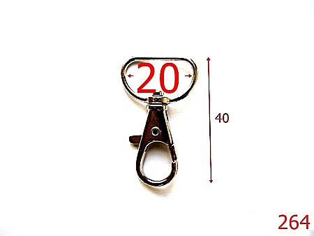 Carabine poseta - 264/CARABINE-20-mm---nichel---5D3--