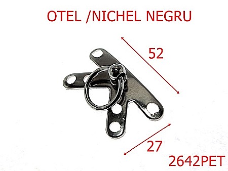 PET - 2642PET/SISTEM PRINDERE HAM-52X27-mm---nichel-9C33----