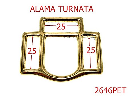 PET - 2646PET/COMBINATA 1+3 INELE-HARNASAMENT-25-mm---alama lustruita-----