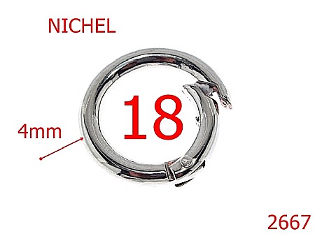 Inele carabina - 2667/INEL CARABINA -18-mm-4-nichel-23D13----