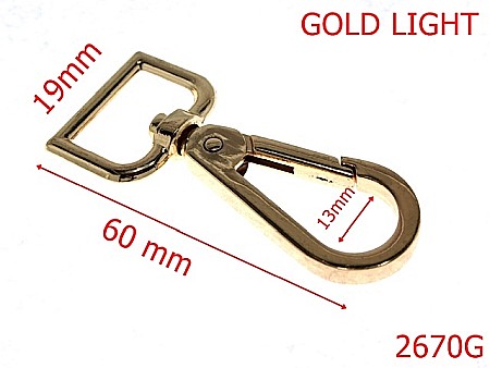Carabine poseta - 2670G/CARABINA -19-mm---gold light---5B4--