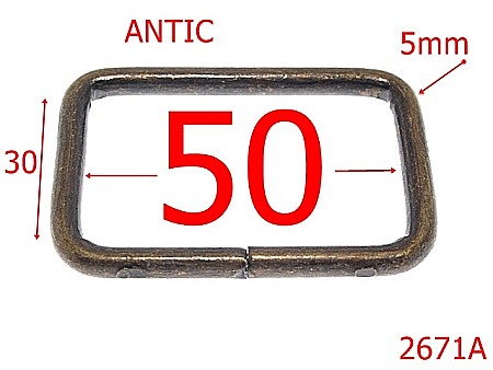 Inele dreptunghiulare - 2671A/INEL DREPTUNGHIULAR-50-mm-5-antic-4C4-4D8-4C9-3H2--