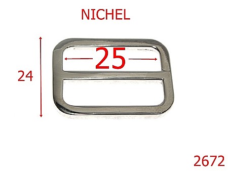 Catarame cu reglaj - 2672/CATARAMA REGLAJ-25-mm---nichel--1A3---