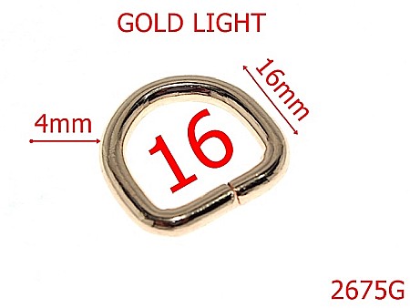 Inele D - 2675G/INEL D-16-mm-4-gold light---2F5/3E5-3A5-