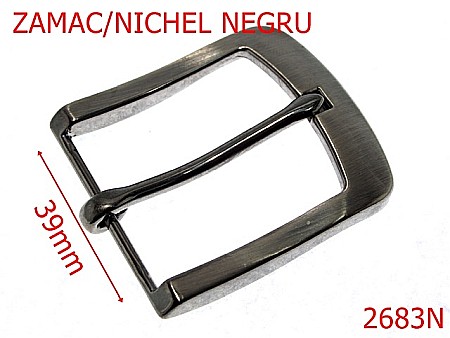 Catarame - 2683N/CATARAMA CUREA BARBATI-39-mm---nichel negru---6B7--