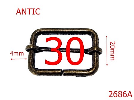 Catarame cu reglaj - 2686A/CATARAMA CU REGLAJ-30-mm-4-antic--4G7-1C4-4G7-1D1---