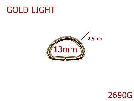 Inele D - 2690G/INEL  D-13-mm-2.5-gold light---2D8--N43