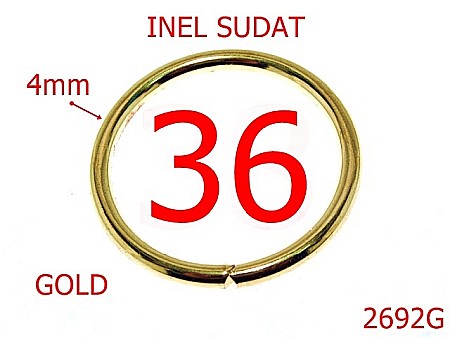 Inele rotunde - 2692G/INEL O-36-mm-4-gold---4F6--