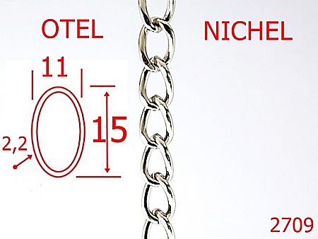 Lant poseta otel - 2709/LANT OTEL-11-mm-2.2-nichel---7I6--