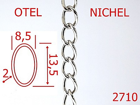 Lant poseta otel - 2710/LANT OTEL-8.5-mm-2-nichel---14E4/14J9/7K4--