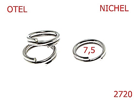 Inele breloc - 2720/INEL BRELOC-7.5-mm---nichel---7K2/7A3--