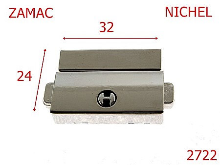 Inchizatori poseta - 2722/INCHIZATOARE BORSETA-32x24-mm---nichel---12F11--