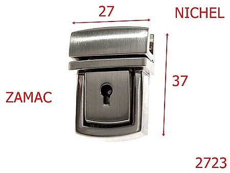 Inchizatori servieta - 2723/INCHIZATOARE BORSETA-27x37-mm---nichel-----