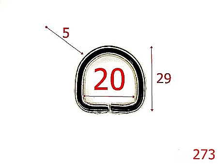 Inele D - 273/INEL D  2 CM X  5MM  NIKEL-20-mm-4.7-nichel-2.E.1-3D3-2G3-2C3-3D4--S8