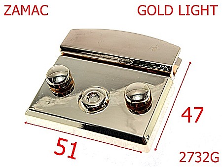 Inchizatori servieta - 2732G/INCHIZATOARE POSETA-51x47-mm---gold light---13i11-14E11-14B13