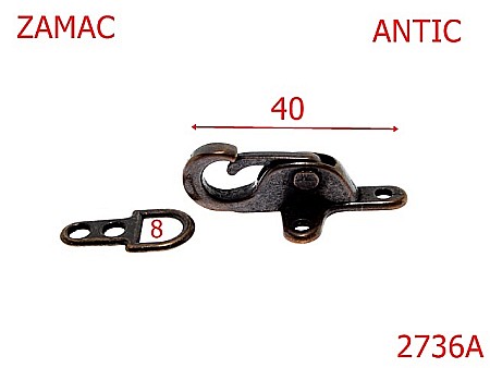 Accesorii confectii - 2736A/INCHIZATOARE CU CARABINA-40-mm---antic--12i13---