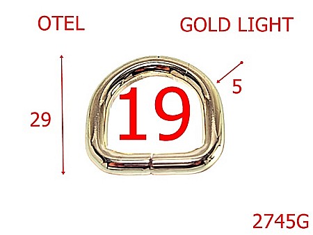 Inele D - 2745G/INEL D-19-mm-5-gold light---3D2--