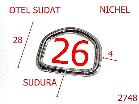 Inele sudate - 2748/INEL D-SUDAT-26-mm-4-nichel-2AT-2B8-2G5---