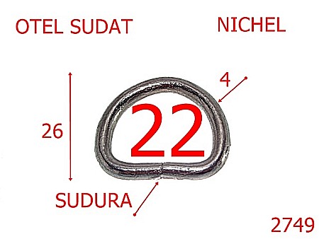 Inele sudate - 2749/INEL D-SUDAT-22-mm-4-nichel---3F1--
