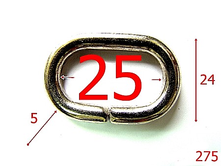 Inele - 275/INEL OVAL  25 MM NIKEL-25-mm-3-nichel---3C6--F6