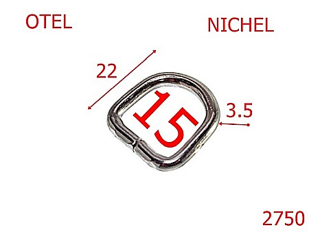 Inele D - 2750/INEL D-15-mm-3.5-nichel-3E.1--3E2--AL20