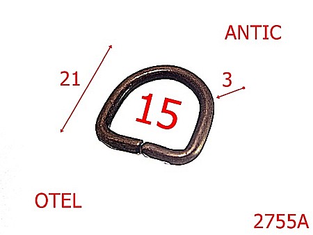 Inele D - 2755A/INEL D-15-mm-3-antic---3C2--