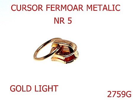 Cursori fermoar metalic - 2759G/CHEITA FERMOAR METALIC-5-mm---gold light---2C5--