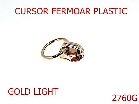 Cursori fermoar plastic - 2760G/CHEITA FERMOAR PLASTIC-5-mm---gold light---2C5--
