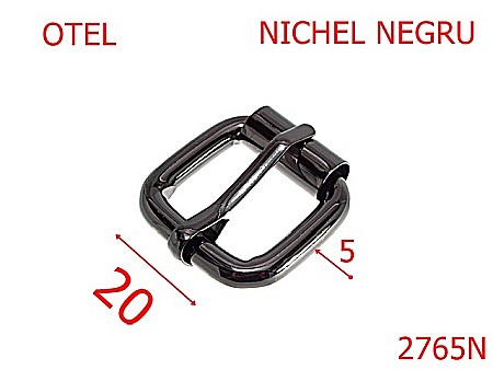 Catarame poseta - 2765N/CATARAMA  CU ROLA-20-mm-5-nichel negru--7G1-6H2--