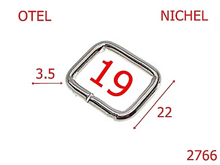 Inele dreptunghiulare - 2767/INEL DREPTUNGHIULAR-19-mm-3.5-nichel---3G4--