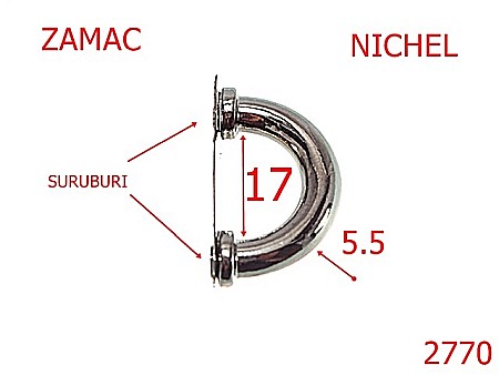 Sustinatori poseta - 2770/SUSTINATOR-17-mm-5.5-nichel---4i4/5B7/7K7-4I4-