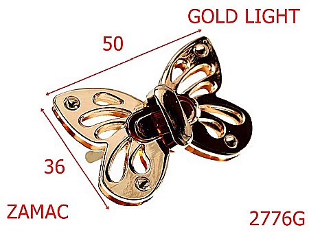 Inchizatori poseta - 2776G/INCHIZATOARE  POSETA-50X36-mm---gold light---14C11--