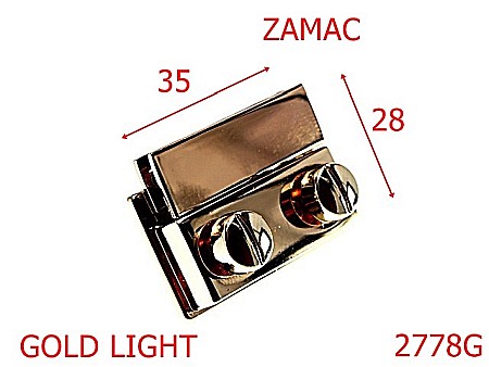Inchizatori poseta - 2778G/INCHIZATOARE POSETA-35X28-mm---gold light---12H11--14i12