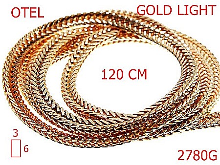 Lant poseta otel - 2780G/LANT OTEL-6X3-mm-3-gold light---4F2--
