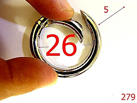 Inele - 279/INEL CARABINA 2,5-26-mm-5-nichel-23D14----