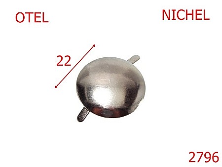 Accesorii metalice pentru marochinarie - 2796/ORNAMENT 22MM-22-mm---nichel-----AF14