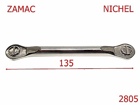 Accesorii metalice pentru marochinarie - 2805/ORNAMENT MANER-135-mm---nichel-21 D 8----