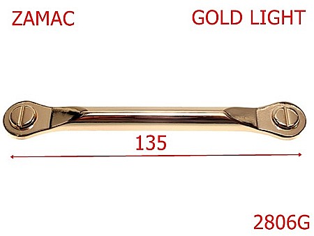 Accesorii metalice pentru marochinarie - 2806G/ORNAMENT MANER-135-mm---gold light-21 D 8----